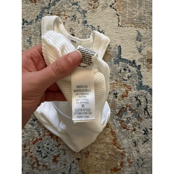 Agolde Poppy Tank in White - Picture 3 of 6